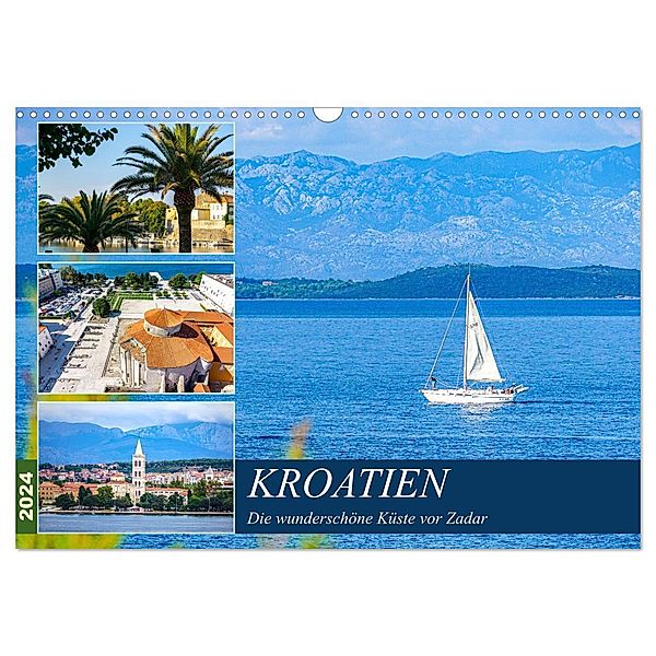 Kroatien Die wunderschöne Küste vor Zadar (Wandkalender 2024 DIN A3 quer), CALVENDO Monatskalender, Christine Nöh