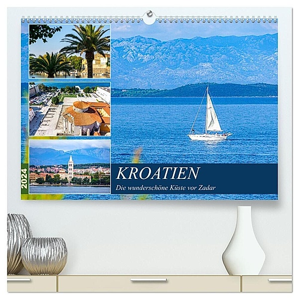 Kroatien Die wunderschöne Küste vor Zadar (hochwertiger Premium Wandkalender 2024 DIN A2 quer), Kunstdruck in Hochglanz, Christine Nöh