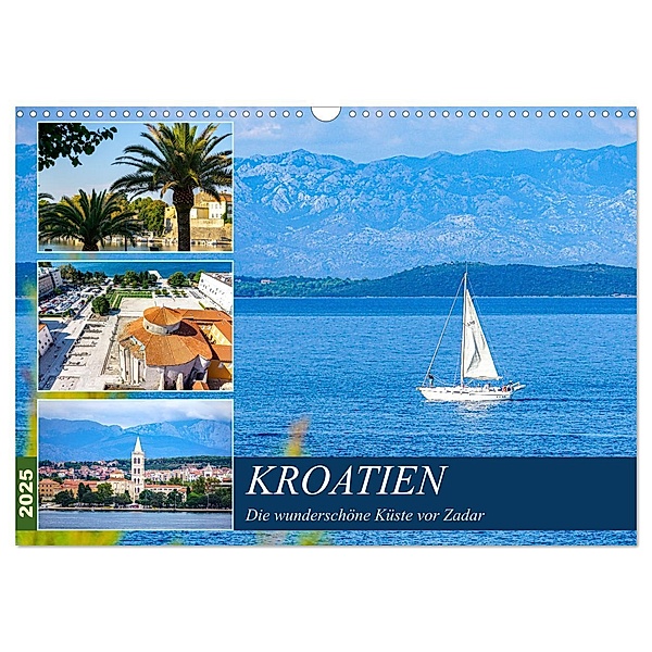 Kroatien Die wunderschöne Küste vor Zadar (Wandkalender 2025 DIN A3 quer), CALVENDO Monatskalender, Calvendo, Christine Nöh
