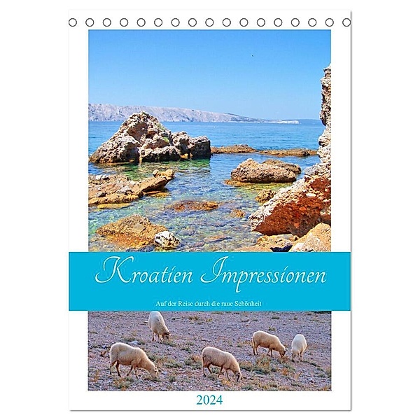 Kroatien Impressionen (Tischkalender 2024 DIN A5 hoch), CALVENDO Monatskalender, Michaela Schimmack