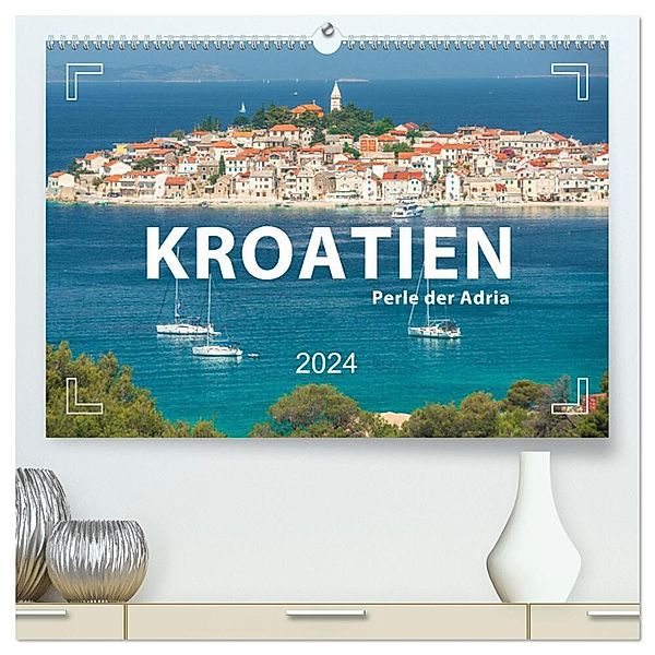 KROATIEN - Perle der Adria (hochwertiger Premium Wandkalender 2024 DIN A2 quer), Kunstdruck in Hochglanz, Mario Weigt