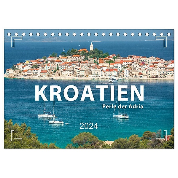 KROATIEN - Perle der Adria (Tischkalender 2024 DIN A5 quer), CALVENDO Monatskalender, Mario Weigt