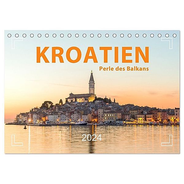 Kroatien Perle des Balkans (Tischkalender 2024 DIN A5 quer), CALVENDO Monatskalender, Mario Weigt