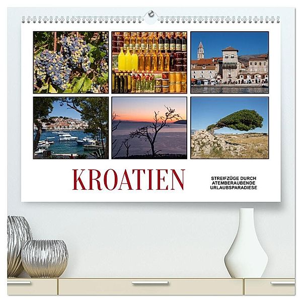 Kroatien - Streifzüge durch atemberaubende Kulturlandschaften (hochwertiger Premium Wandkalender 2024 DIN A2 quer), Kunstdruck in Hochglanz, Christian Hallweger