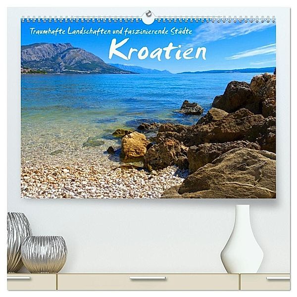 Kroatien - Traumhafte Landschaften und faszinierende Städte (hochwertiger Premium Wandkalender 2024 DIN A2 quer), Kunstdruck in Hochglanz, LianeM