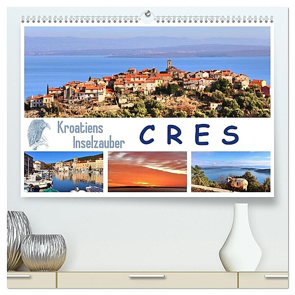 Kroatiens Inselzauber, Cres (hochwertiger Premium Wandkalender 2024 DIN A2 quer), Kunstdruck in Hochglanz, Sabine Löwer