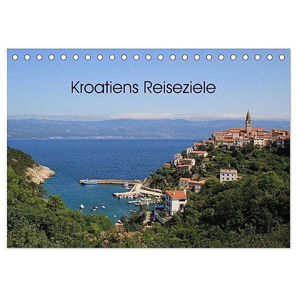 Kroatiens Reiseziele (Tischkalender 2024 DIN A5 quer), CALVENDO Monatskalender, Claudia Knof-Hartmann