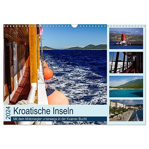 Kroatische Inseln - Mit dem Motorsegler unterwegs in der Kvarner Bucht (Wandkalender 2024 DIN A3 quer), CALVENDO Monatskalender, Silke Liedtke Reisefotografie