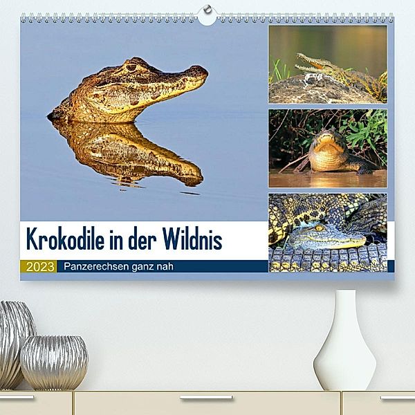 Krokodile in der Wildnis (Premium, hochwertiger DIN A2 Wandkalender 2023, Kunstdruck in Hochglanz), Yvonne und Michael Herzog