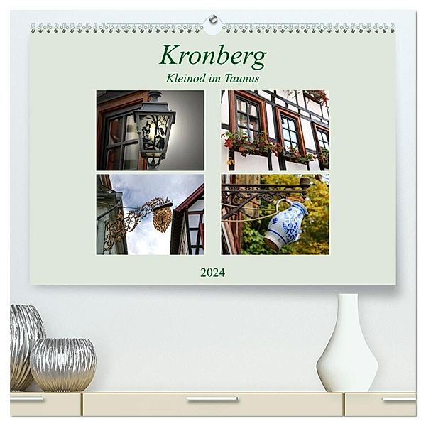 Kronberg - Kleinod im Taunus (hochwertiger Premium Wandkalender 2024 DIN A2 quer), Kunstdruck in Hochglanz, Brigitte Dürr