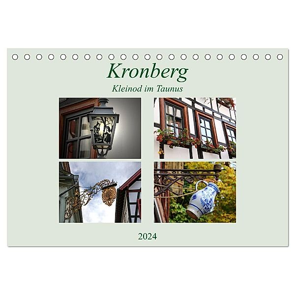 Kronberg - Kleinod im Taunus (Tischkalender 2024 DIN A5 quer), CALVENDO Monatskalender, Brigitte Dürr