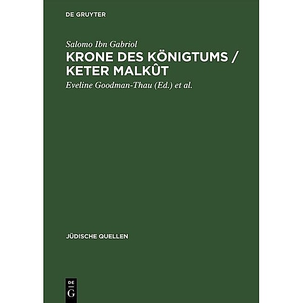 Krone des Königtums / Keter malkût, Salomo Ibn Gabriol
