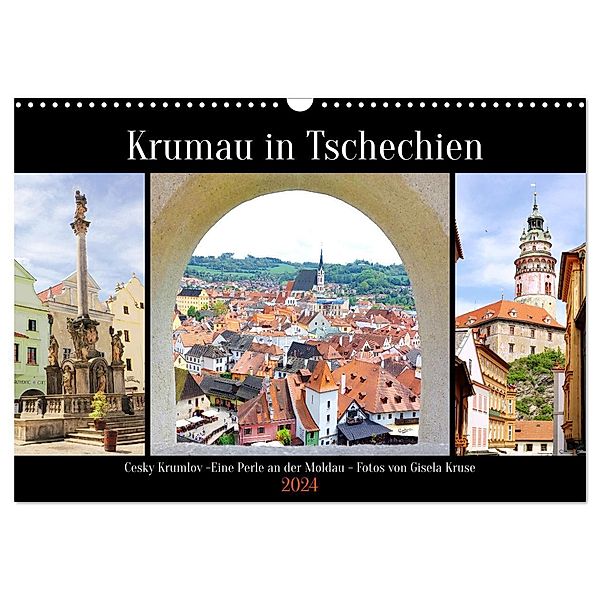 Krumau in Tschechien (Wandkalender 2024 DIN A3 quer), CALVENDO Monatskalender, Gisela Kruse