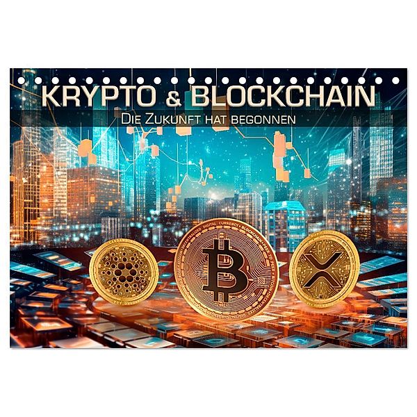 Krypto und Blockchain (Tischkalender 2024 DIN A5 quer), CALVENDO Monatskalender, Melanie Viola