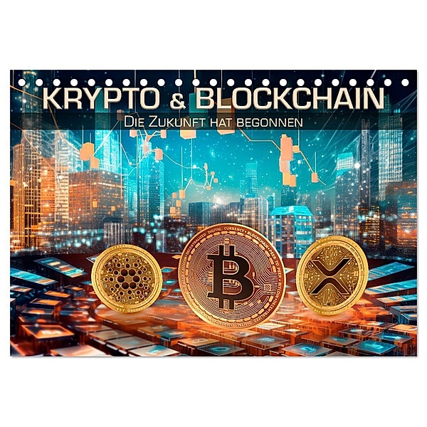 Krypto und Blockchain (Tischkalender 2025 DIN A5 quer), CALVENDO Monatskalender, Calvendo, Melanie Viola
