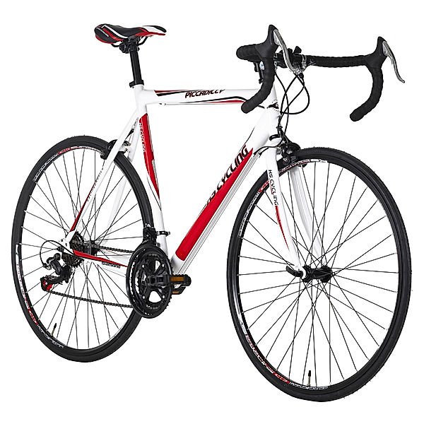 KS Cycling 28 Zoll Rennrad 14 Gänge Shimano Schaltwerk Piccadilly weiß weiß (Größe: 55 cm)