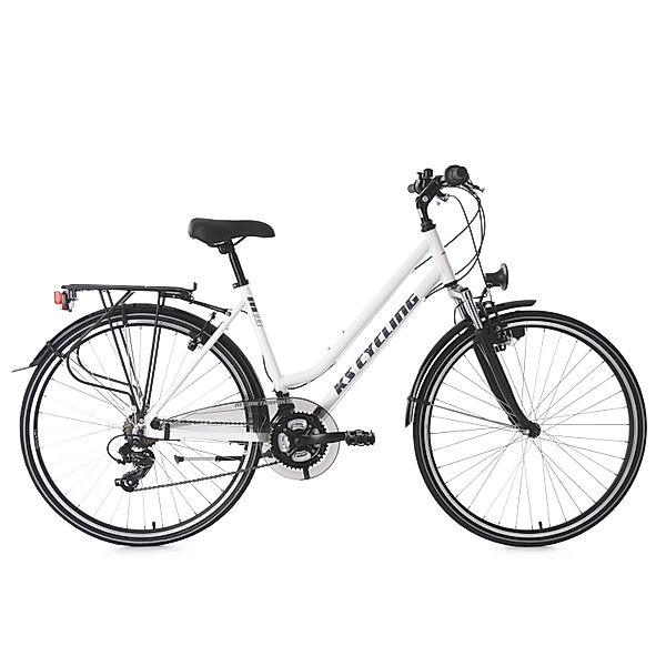 KS Cycling 28  Zoll Trekkingrad Damenfahrrad Metropolis 21 Gänge weiß (Größe: 48 cm)