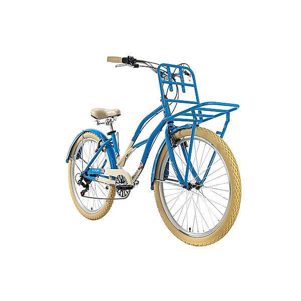 KS Cycling Cargo-Beachcruiser 6 Gänge Kahuna 26 Zoll (Farbe: blau)