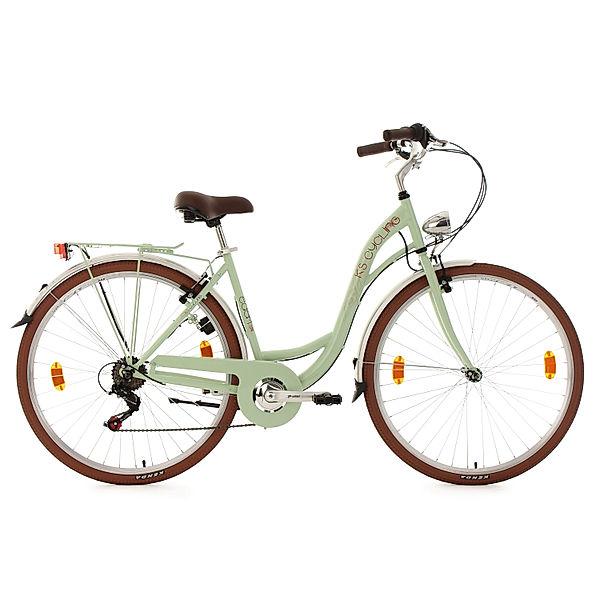 KS Cycling Cityfahrrad 6 Gänge Damenfahrrad Eden 28 Zoll (Farbe: Grün)