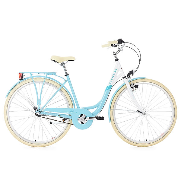 KS Cycling Damenfahrrad Cityrad Belluno 3 Gänge 28 Zoll (Farbe: hellblau)