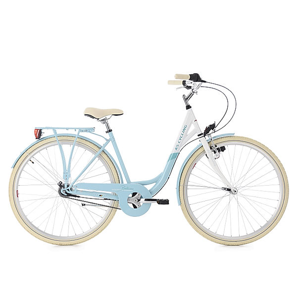 KS Cycling Damenfahrrad Cityrad Belluno 7 Gänge 28 Zoll (Farbe: hellblau)