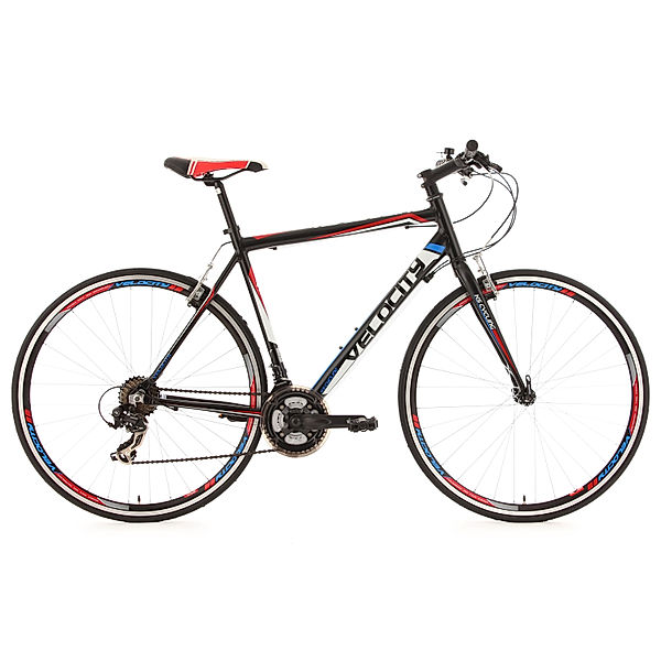 KS Cycling Fitnessrad 21 Gänge Fitness-Bike Velocity schwarz 28 Zoll weiß (Größe: 53 cm)