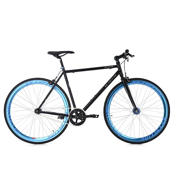 KS Cycling Fixie Fitnessbike 28 Zoll Pegado schwarz schwarz-blau (Größe: 59 cm)