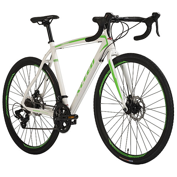 KS Cycling Gravelbike 28'' Xceed weiß-grün weiß (Größe: 54 cm)