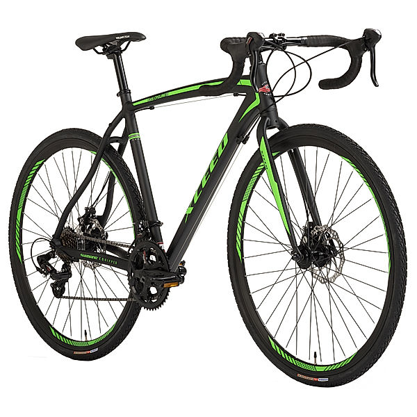 KS Cycling Gravelbike Rennrad 28'' Xceed schwarz-grün schwarz