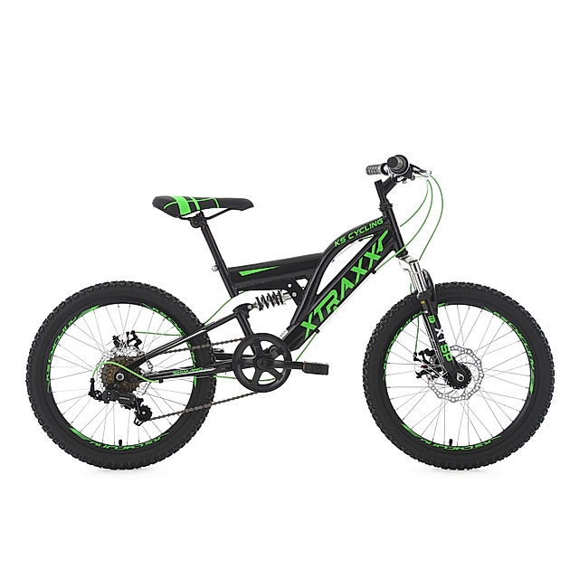 KS Cycling Kinder-Mountainbike 20 Zoll Fully Xtraxx Farbe: schwarz-grün |  Weltbild.de