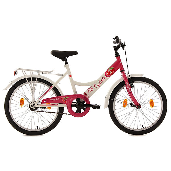 KS Cycling KS Cycling Kinderfahrrad Mädchenfahrrad Cherry Heart 20 Zoll weiß (Größe: 36 cm)