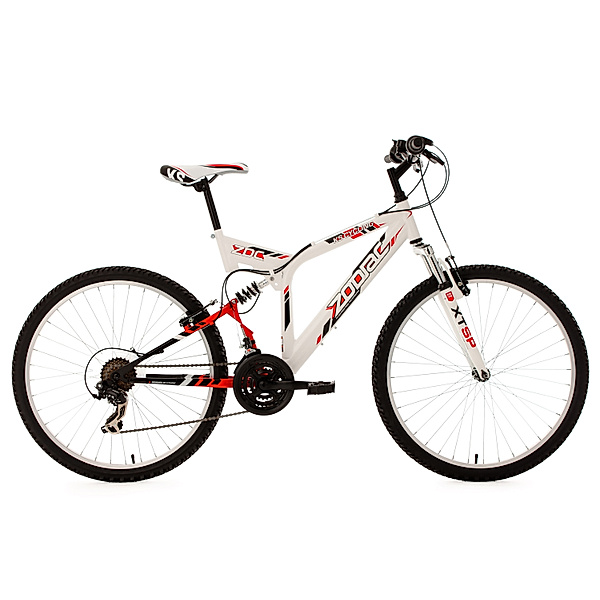 KS Cycling Mountainbike Fully 26 Zoll Zodiac 21 Gänge (Farbe: weiß-rot)