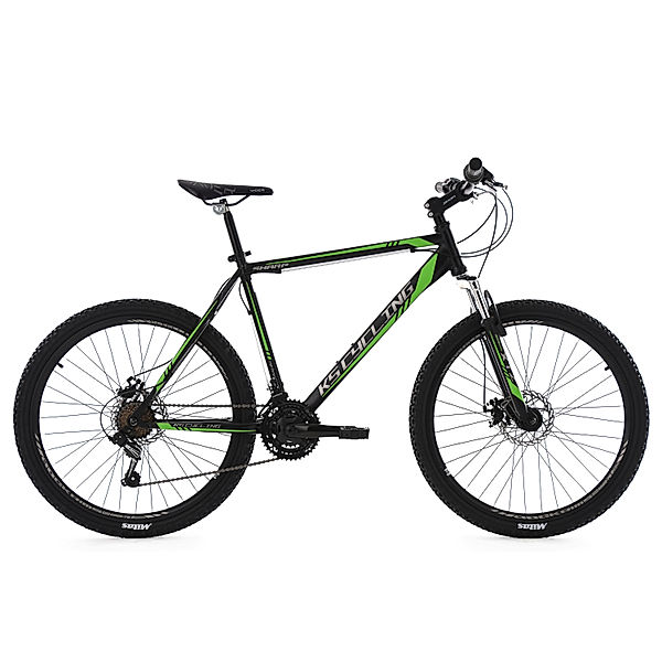 KS Cycling Mountainbike Hardtail 21 Gänge Sharp 26 Zoll (Farbe: schwarz-grün)