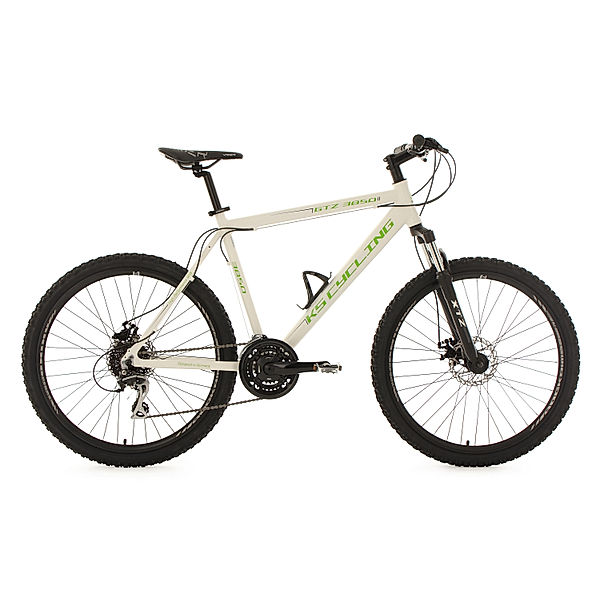 KS Cycling Mountainbike Hardtail 24 Gänge GTZ 26 Zoll weiß-grün weiß (Größe: 56 cm)