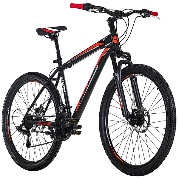 KS Cycling Mountainbike Hardtail 26 Zoll Catappa schwarz-rot schwarz-rot (Größe: 46 cm)