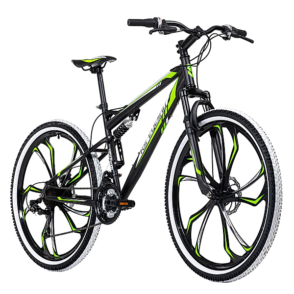 KS Cycling Mountainbike Hardtail 27,5 Zoll Scrawler schwarz-grün (Größe: 51 cm)