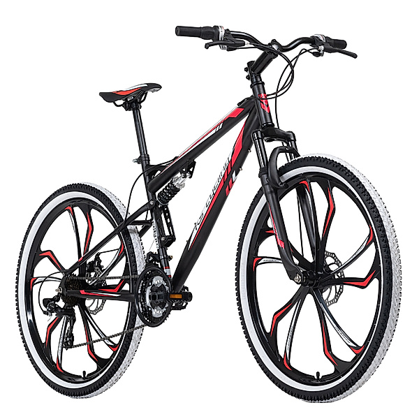KS Cycling Mountainbike Hardtail 27,5 Zoll Scrawler schwarz-rot (Größe: 51 cm)