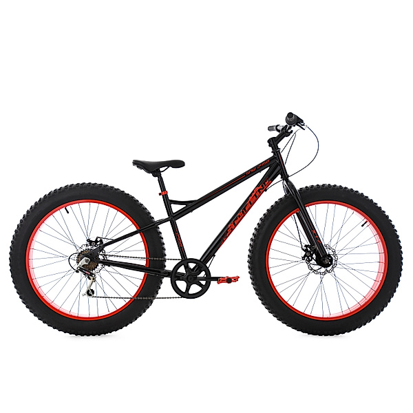 KS Cycling Mountainbike MTB Fatbike SNW2458 (Farbe: schwarz-rot)