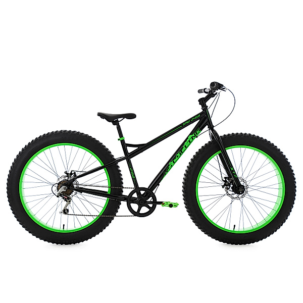 KS Cycling Mountainbike MTB Fatbike SNW2458 (Farbe: schwarz-grün)