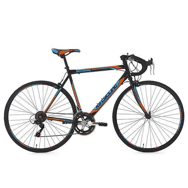 KS Cycling Rennrad 28 Piccadilly schwarz-orange 14 Gänge schwarz (Größe: 56 cm)