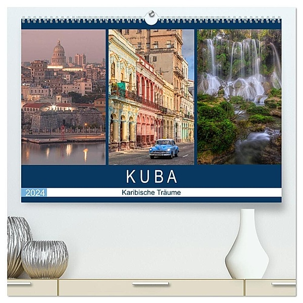 Kuba, karibische Träume (hochwertiger Premium Wandkalender 2024 DIN A2 quer), Kunstdruck in Hochglanz, Joana Kruse