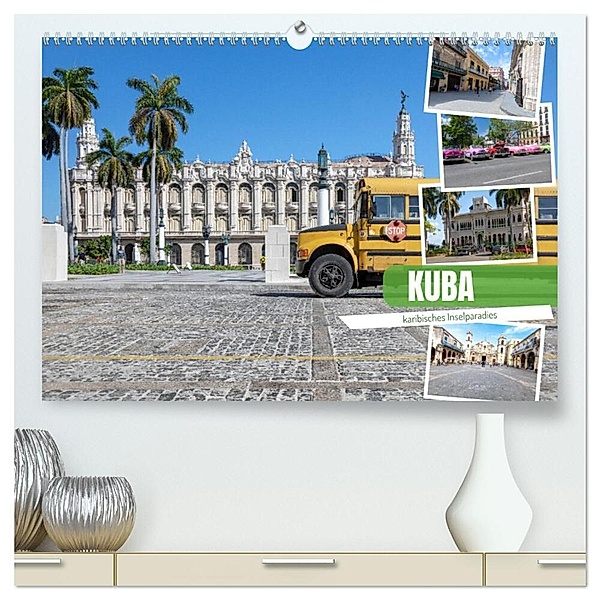 Kuba - karibisches Inselparadies (hochwertiger Premium Wandkalender 2024 DIN A2 quer), Kunstdruck in Hochglanz, Tilo Grellmann