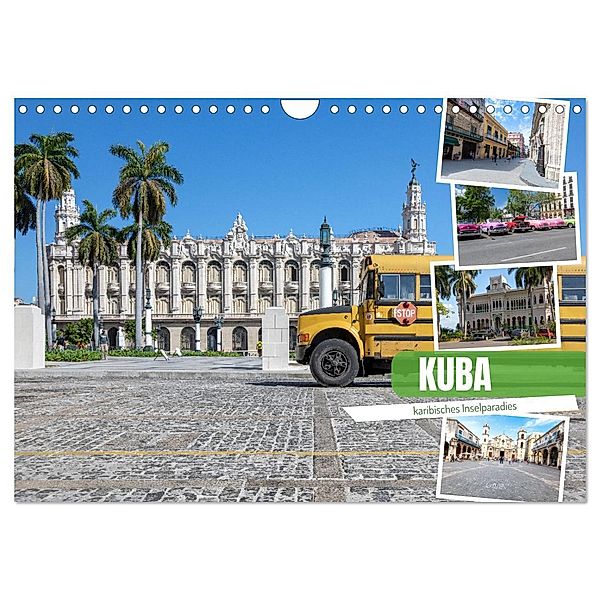 Kuba - karibisches Inselparadies (Wandkalender 2024 DIN A4 quer), CALVENDO Monatskalender, Tilo Grellmann