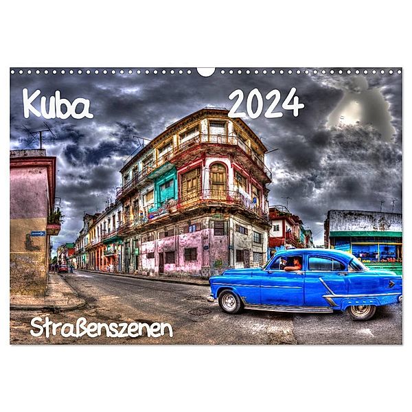 Kuba - Straßenszenen (Wandkalender 2024 DIN A3 quer), CALVENDO Monatskalender, Karin Sturzenegger