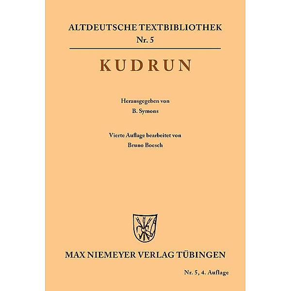 Kudrun / Altdeutsche Textbibliothek