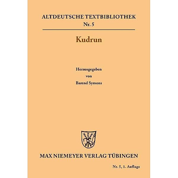 Kudrun / Altdeutsche Textbibliothek Bd.5
