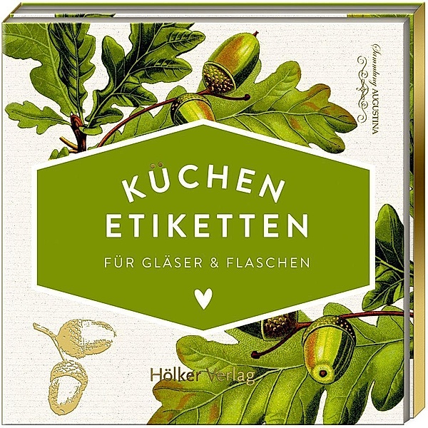 Küchen-Etiketten für Gläser und Flaschen (Eichenblätter, Höl