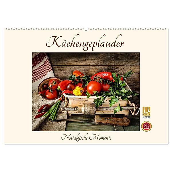 Küchengeplauder - Nostalgische Momente (Wandkalender 2025 DIN A2 quer), CALVENDO Monatskalender, Calvendo, Eva Ola Feix