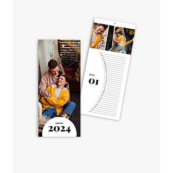 Küchenkalender 2024 gestalten mit eigenen Fotos (13 x 30 cm) im Design Zeit zu zweit