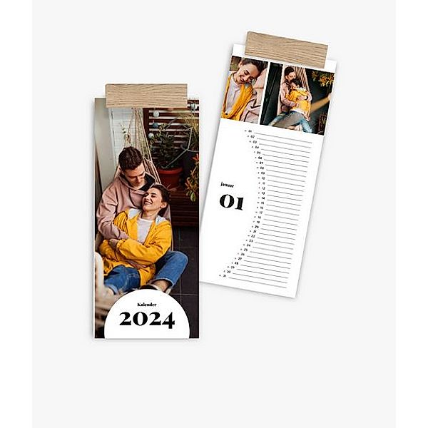 Küchenkalender 2024 gestalten mit eigenen Fotos (13 x 30 cm) im Design Zeit zu zweit